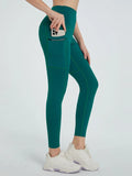 High Waist Active Leggings – Floral Cropped with Pockets