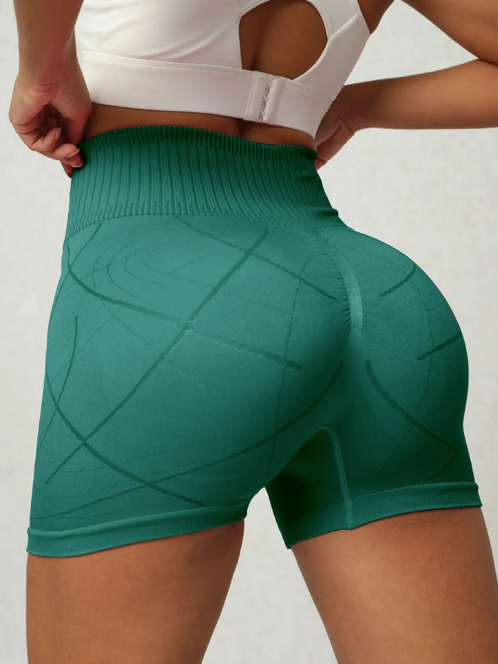 High Waist Active Shorts – Stretch Nylon (Bright Colors)