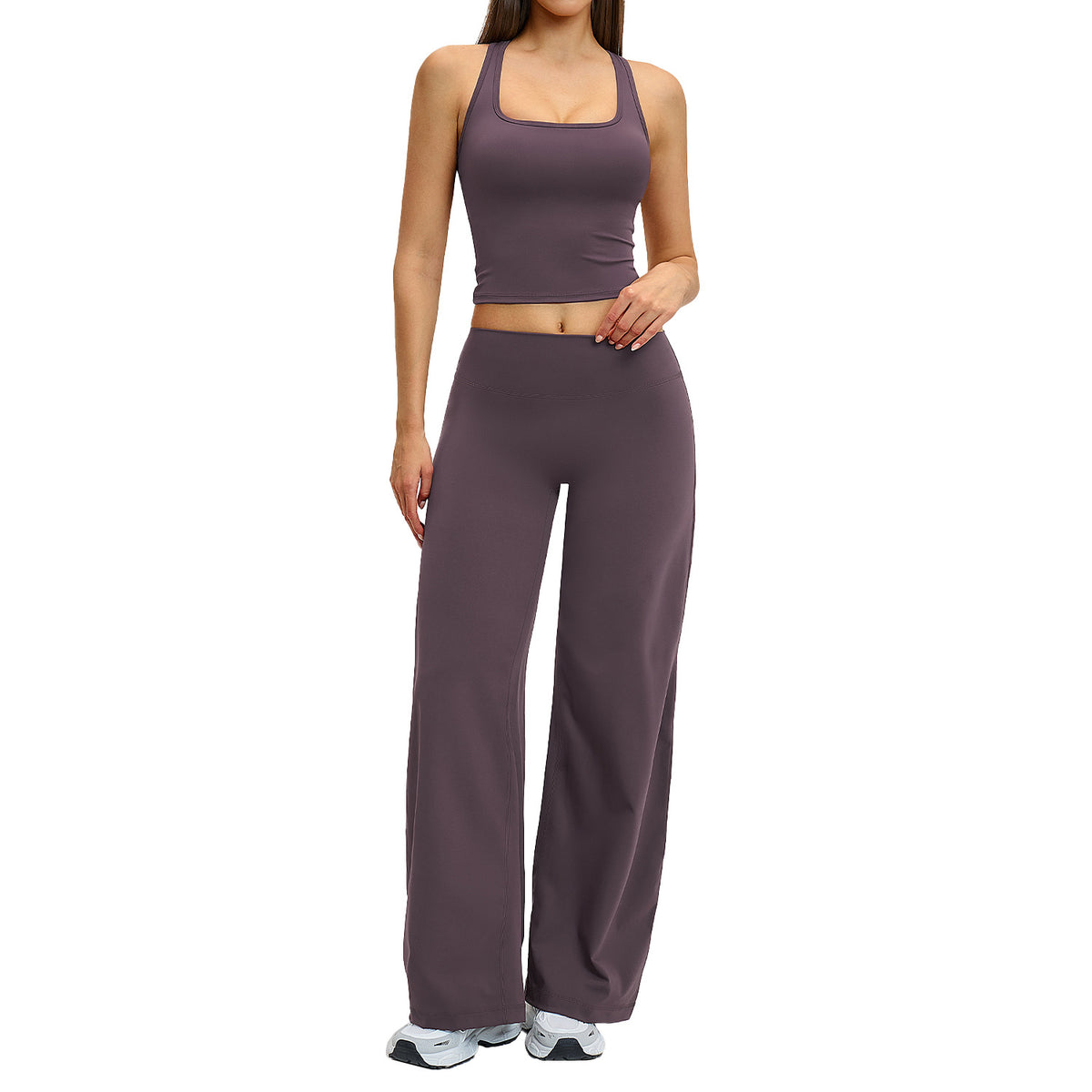 Women's Fleece-Lined Backless Activewear Set | Running & Yoga Fitness Suit