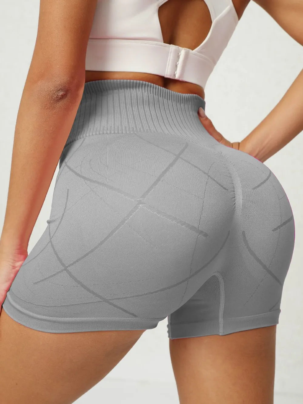 High Waist Active Shorts – Stretch Nylon (Bright Colors)