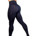 Women's High-Waist Push-Up Black Leggings | Slim Fit Workout Activewear