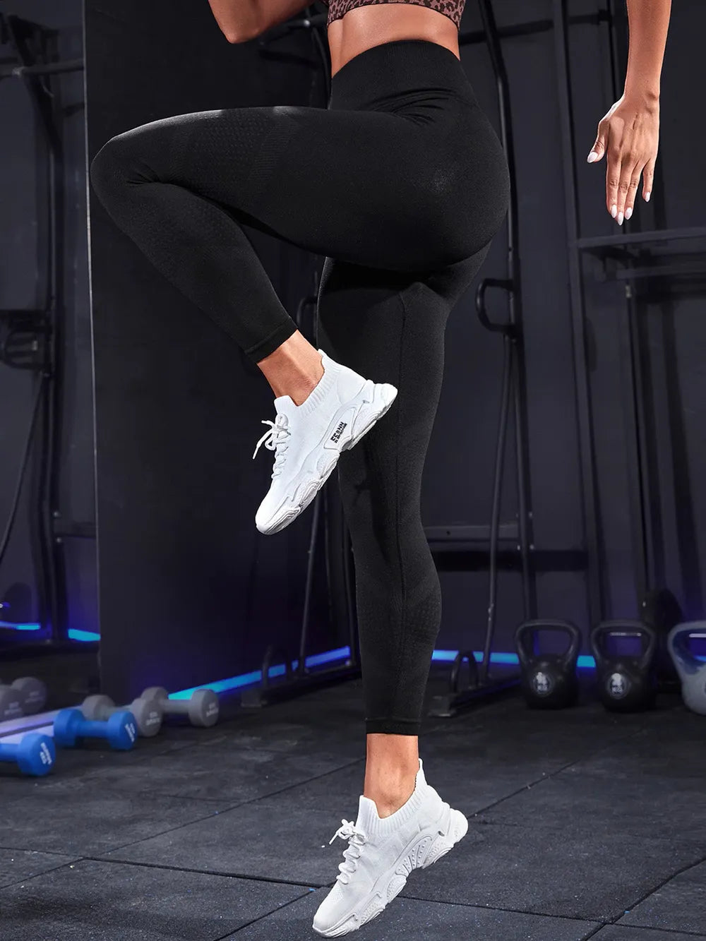 High Waist Active Leggings – Polyester Capri