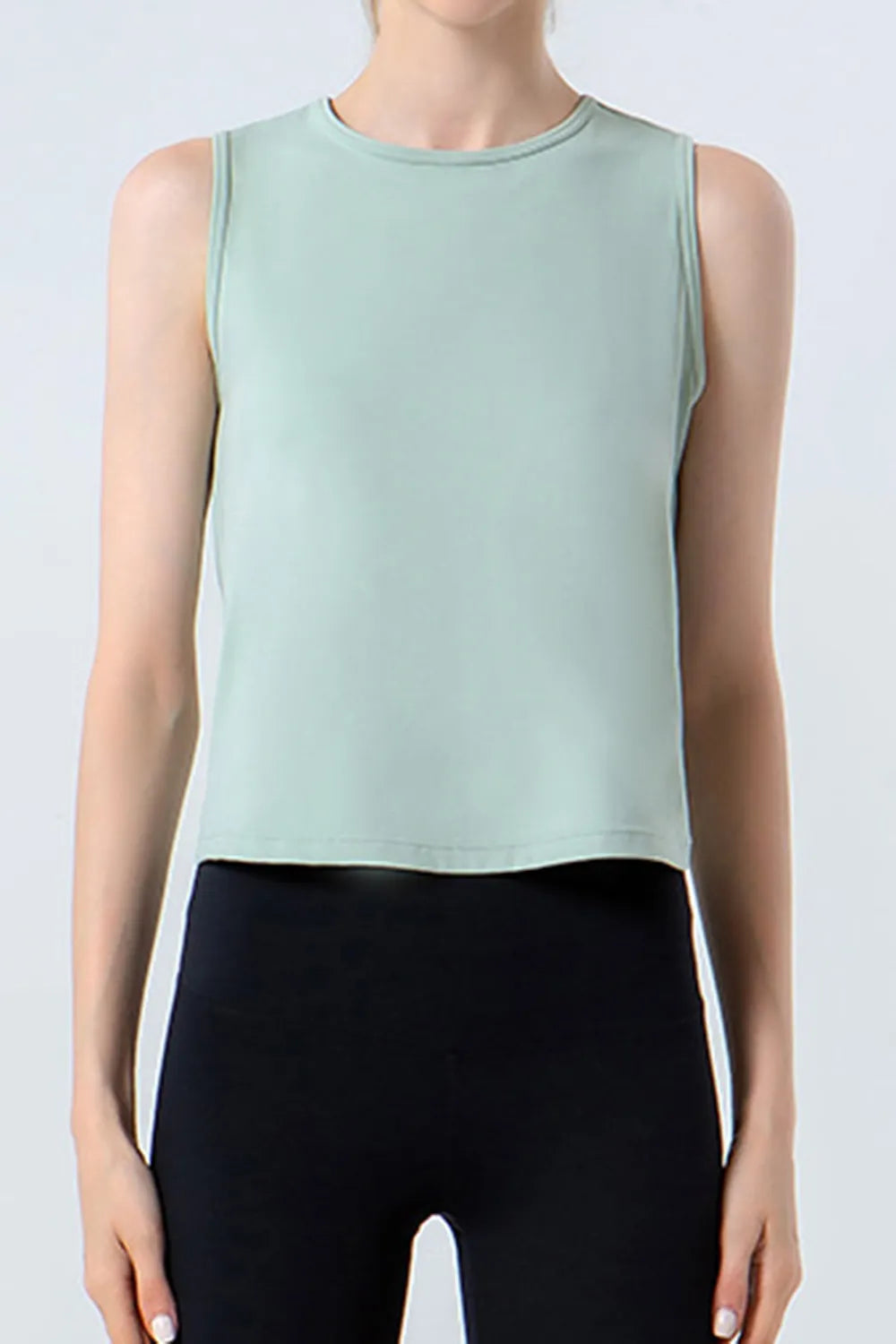 Round Neck Active Tank – Nylon Stretch (Multi-Color)