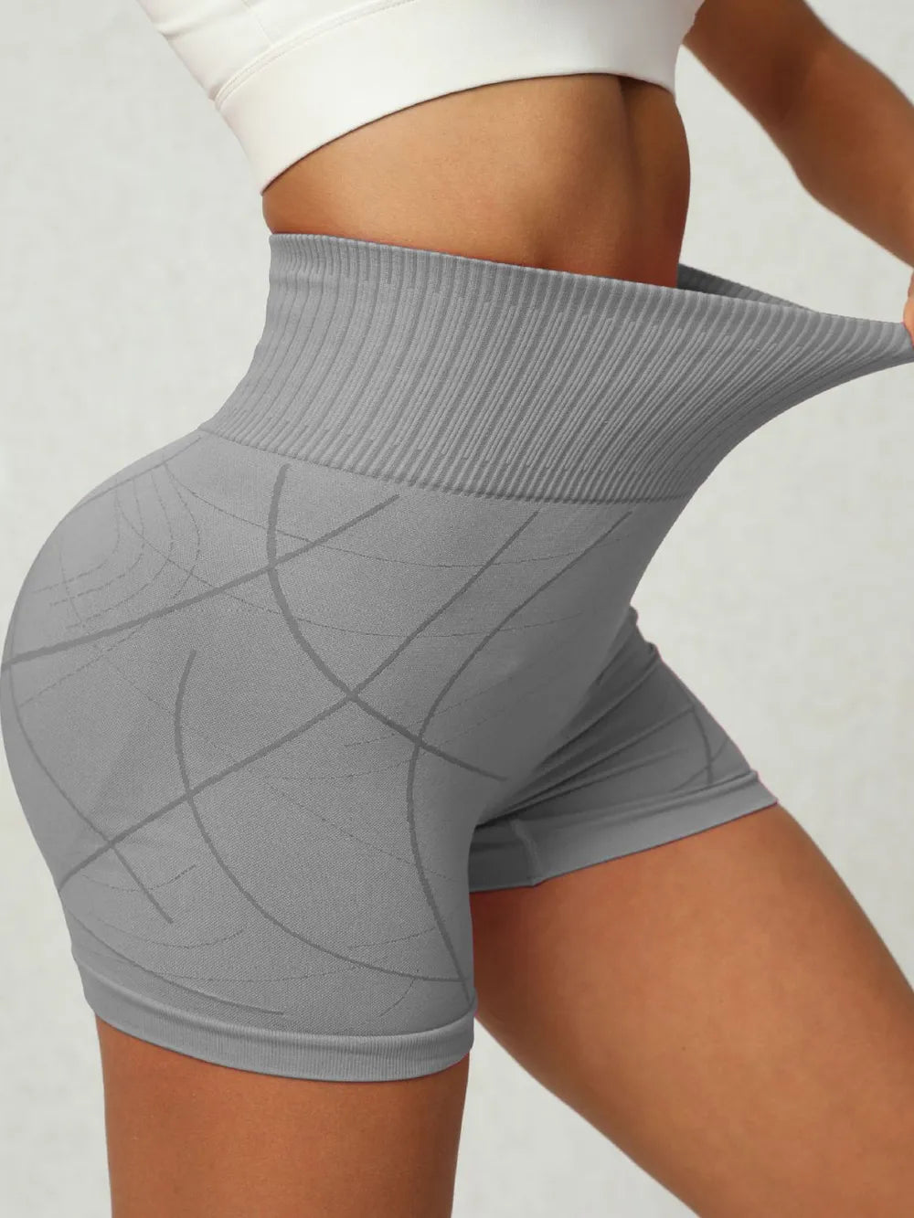 High Waist Active Shorts – Stretch Nylon (Bright Colors)