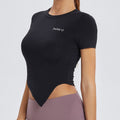 Women's Short Sleeve Yoga T-Shirt | Slim Fit Round Neck Gym Top