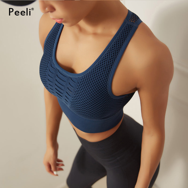 Women's Seamless Racerback Sports Bra | Padded High-Impact Yoga & Gym Top