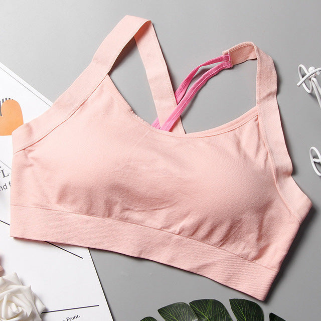 Women's Cross-Back Yoga Sports Bra | Crop Top for Gym & Fitness