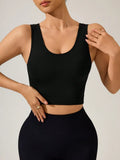 Crisscross Cropped Active Tank