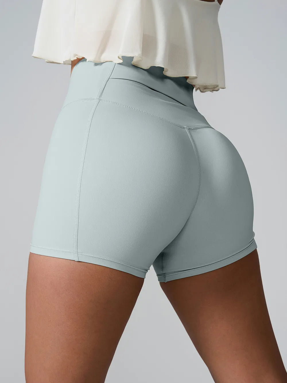 High Waist Active Shorts – Pocketed Stretch Nylon