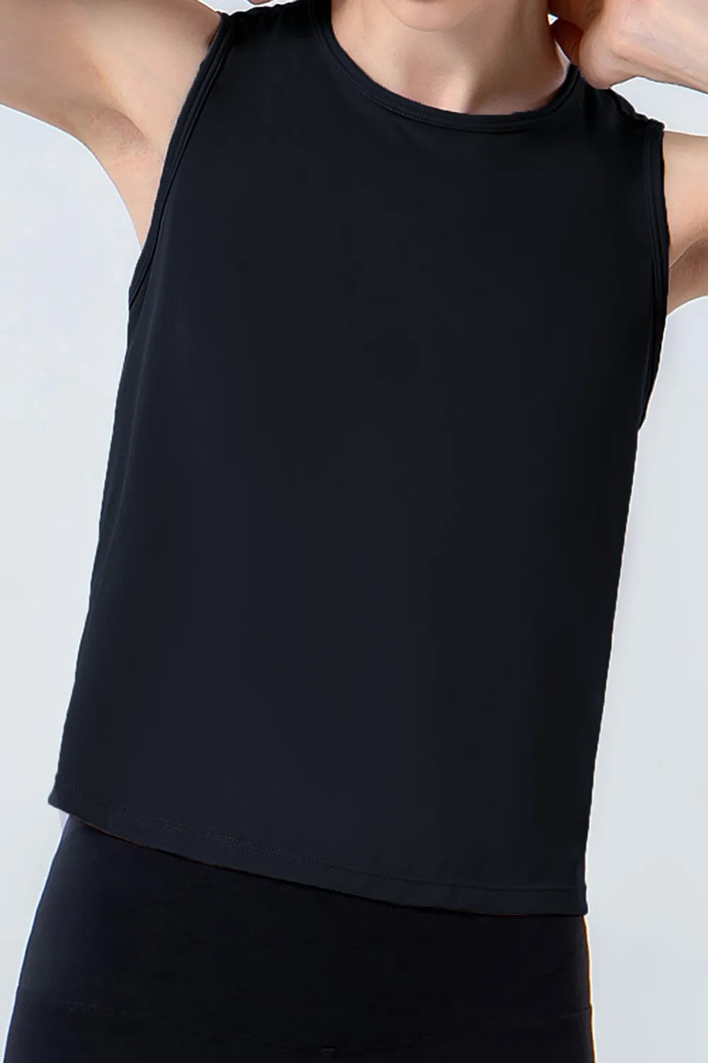 Round Neck Active Tank – Nylon Stretch (Multi-Color)