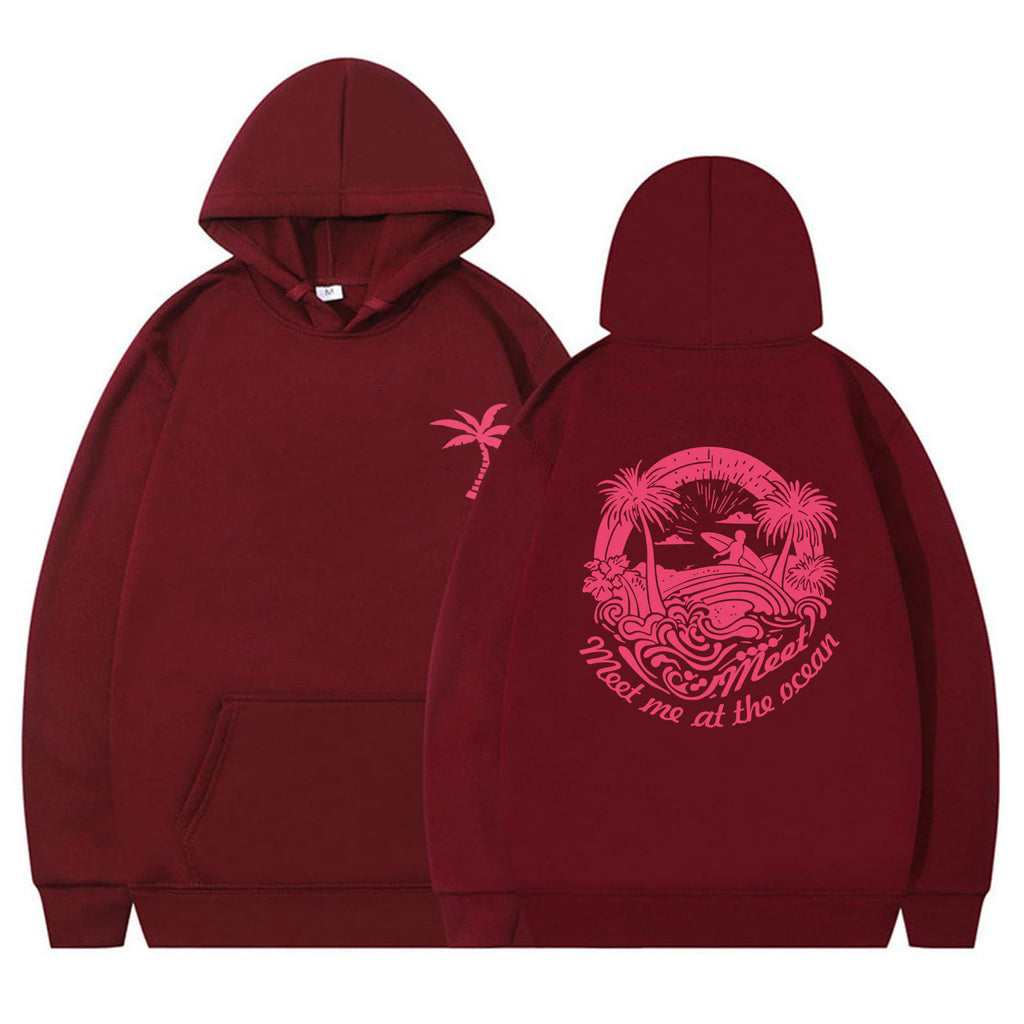 Women's Printed Hoodie | Loose Fit Casual Pullover Sweatshirt