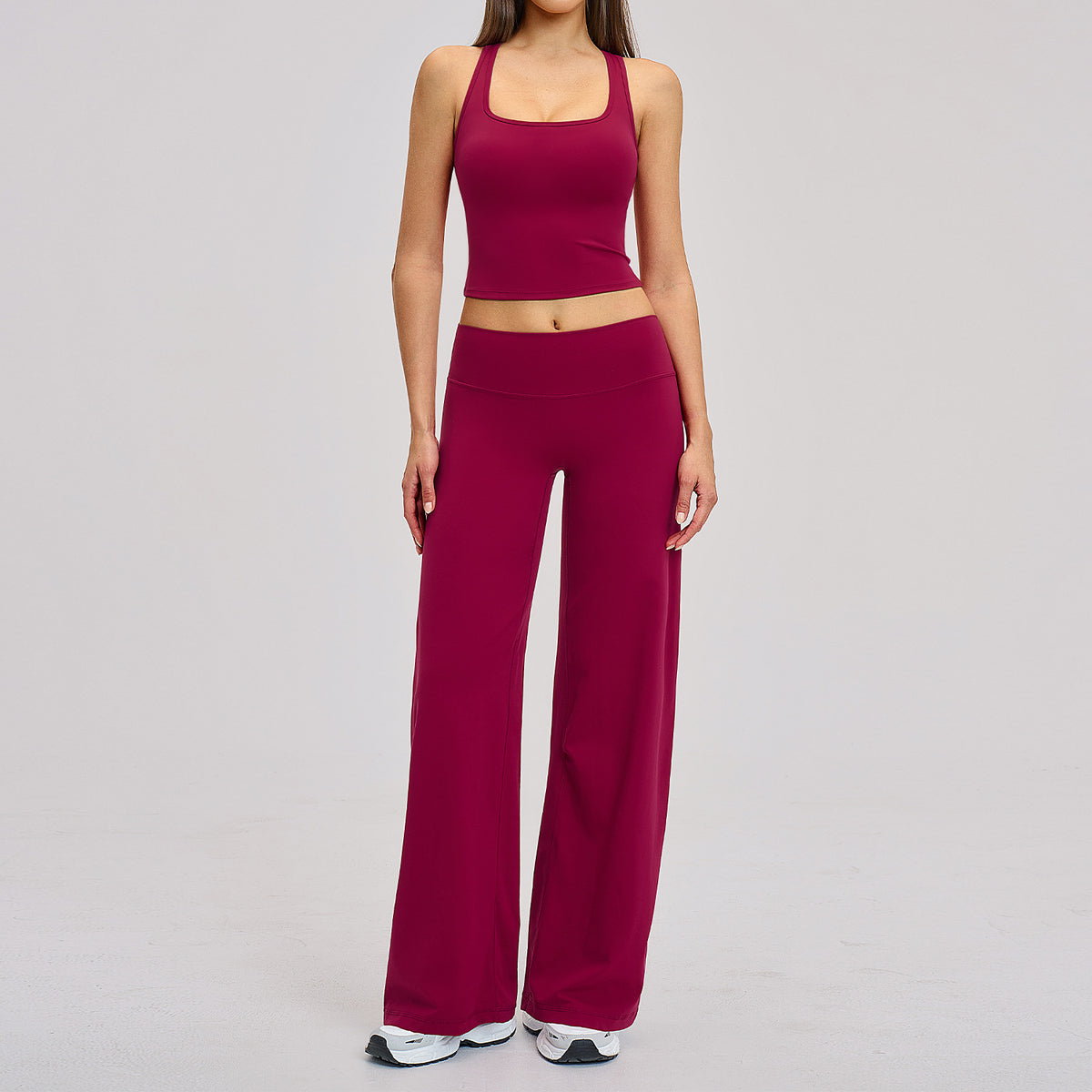 Women's Fleece-Lined Backless Activewear Set | Running & Yoga Fitness Suit