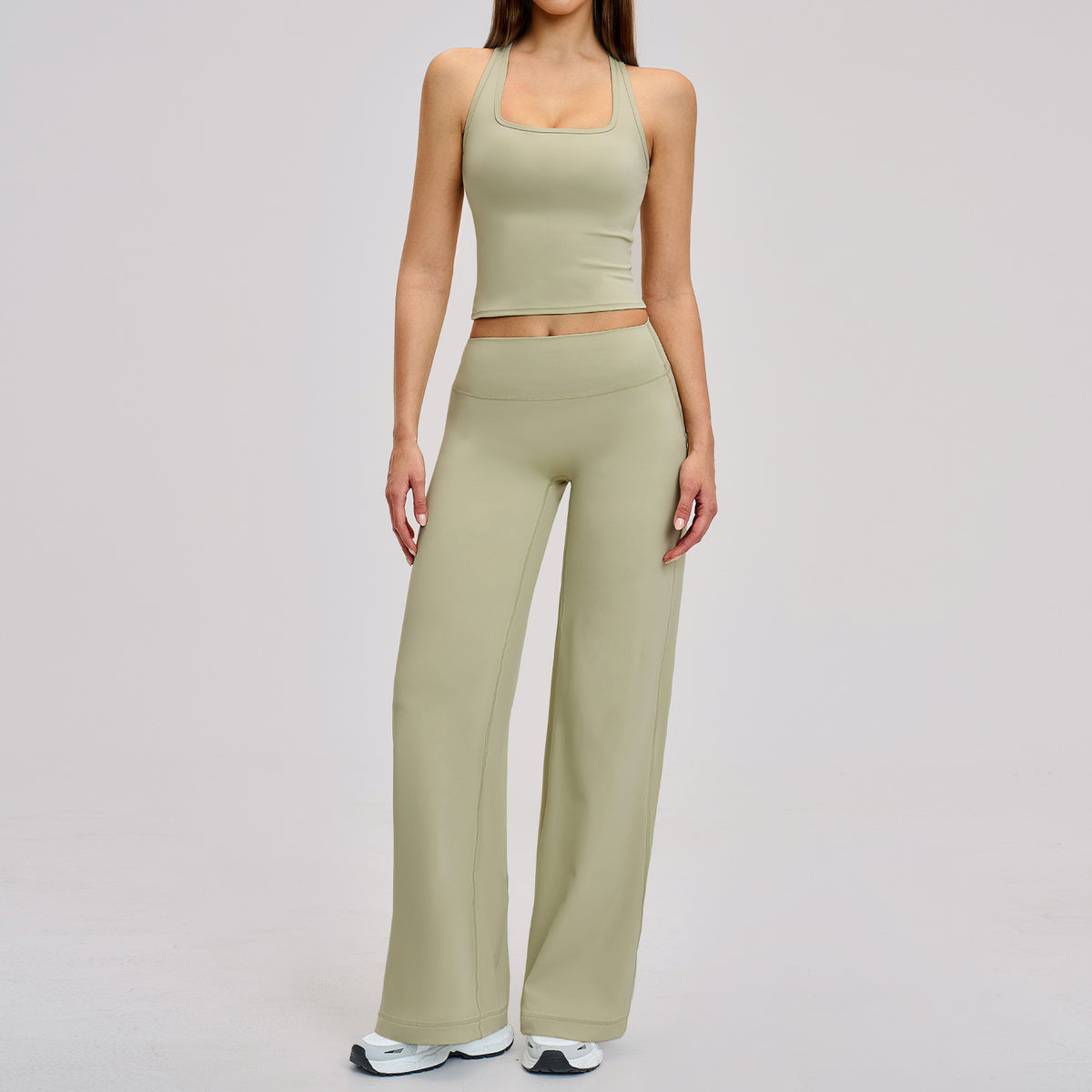 Women's Fleece-Lined Backless Activewear Set | Running & Yoga Fitness Suit