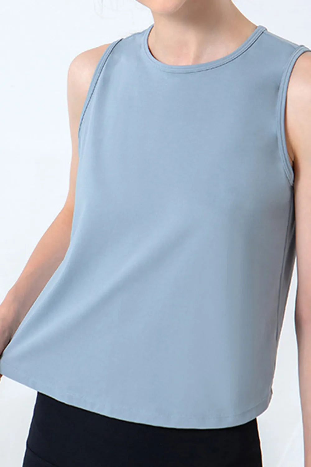 Round Neck Active Tank – Nylon Stretch (Multi-Color)