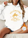 Cashmere Yellowstone Dutton Ranch Printed Hoodie