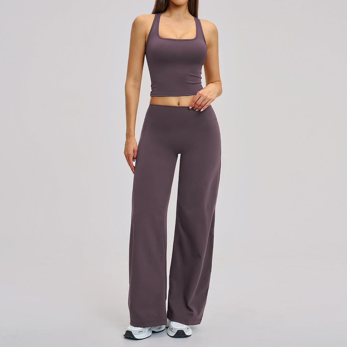 Women's Fleece-Lined Backless Activewear Set | Running & Yoga Fitness Suit