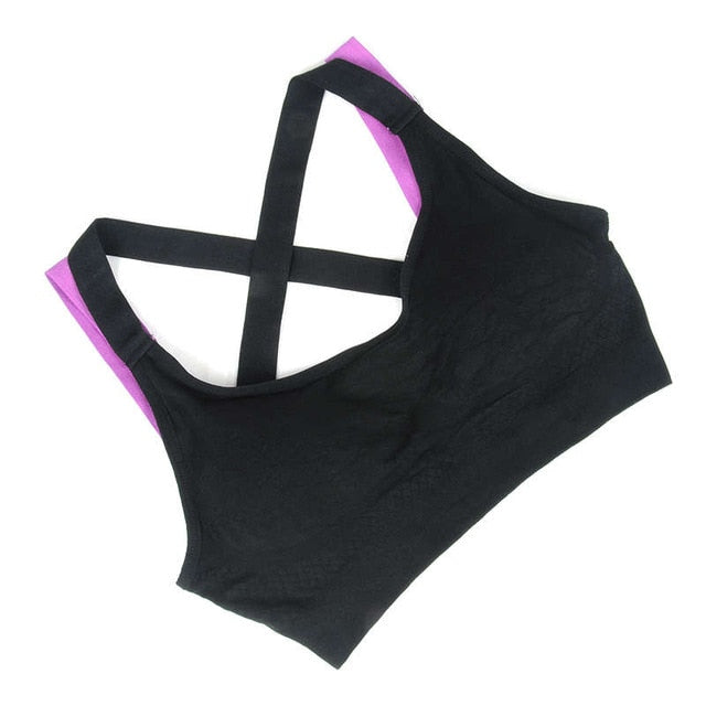 Women's Cross-Back Yoga Sports Bra | Crop Top for Gym & Fitness