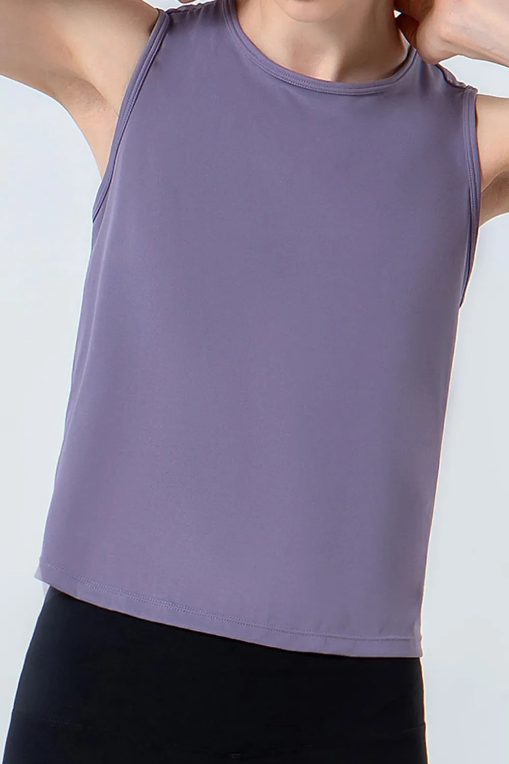 Round Neck Active Tank – Nylon Stretch (Multi-Color)