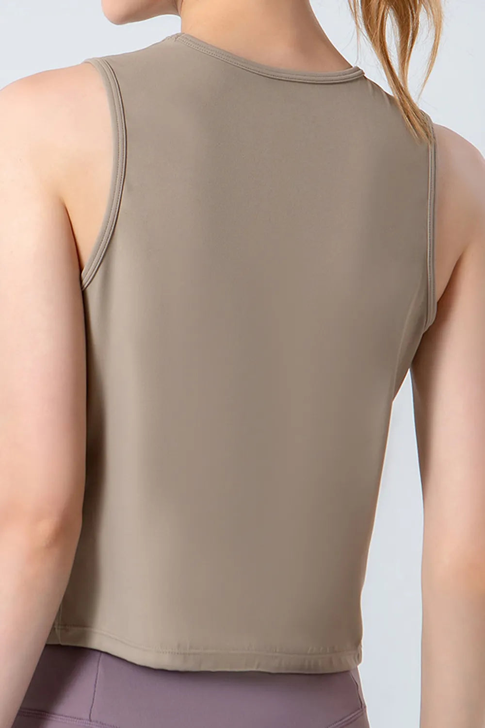 Round Neck Active Tank – Nylon Stretch (Multi-Color)