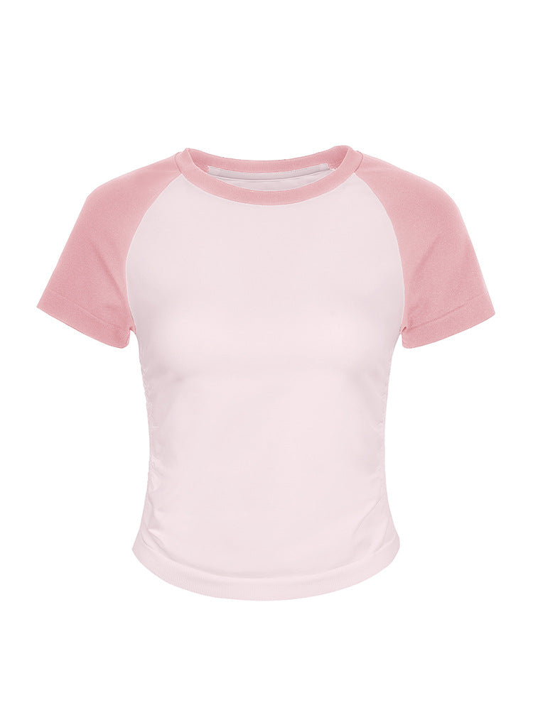 Women's Raglan Short Sleeve Activewear Top | Quick-Dry Running T-Shirt