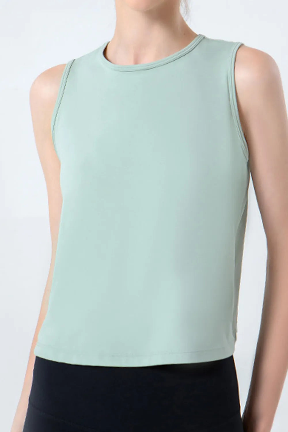 Round Neck Active Tank – Nylon Stretch (Multi-Color)