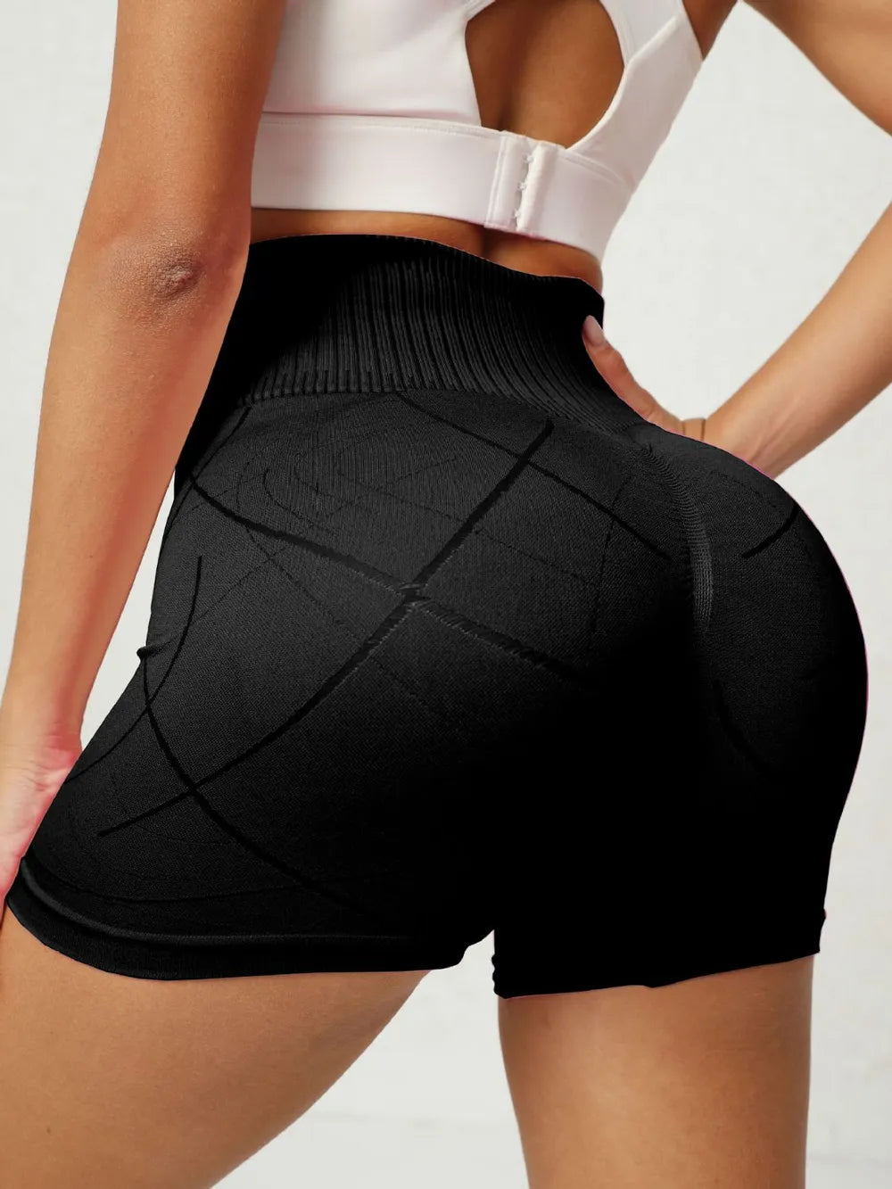 High Waist Active Shorts – Stretch Nylon (Bright Colors)