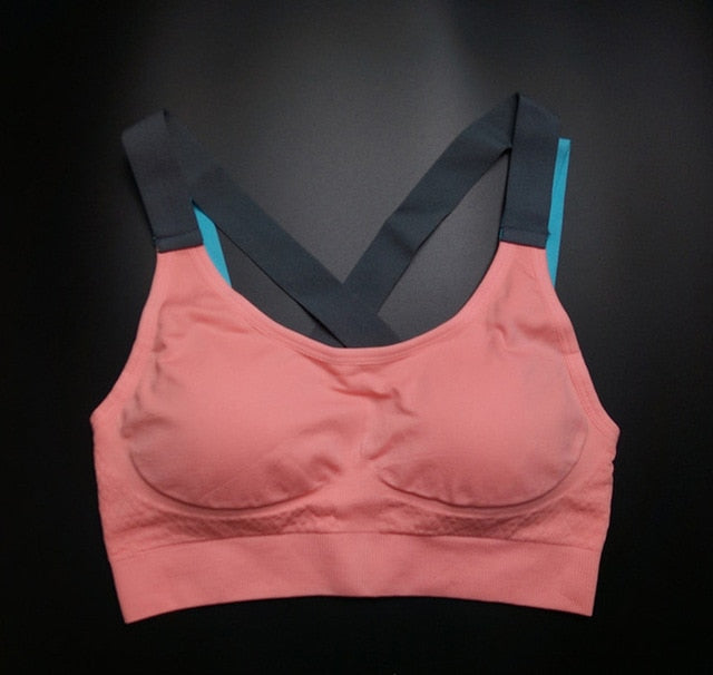 Women's Cross-Back Yoga Sports Bra | Crop Top for Gym & Fitness