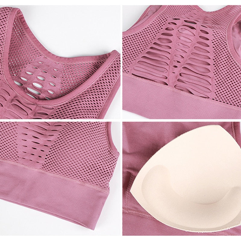 Women's Seamless Racerback Sports Bra | Padded High-Impact Yoga & Gym Top