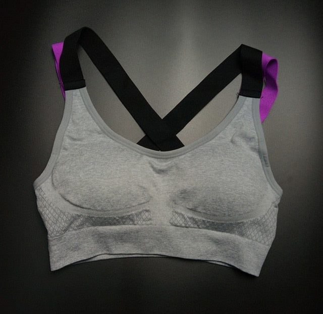 Women's Cross-Back Yoga Sports Bra | Crop Top for Gym & Fitness