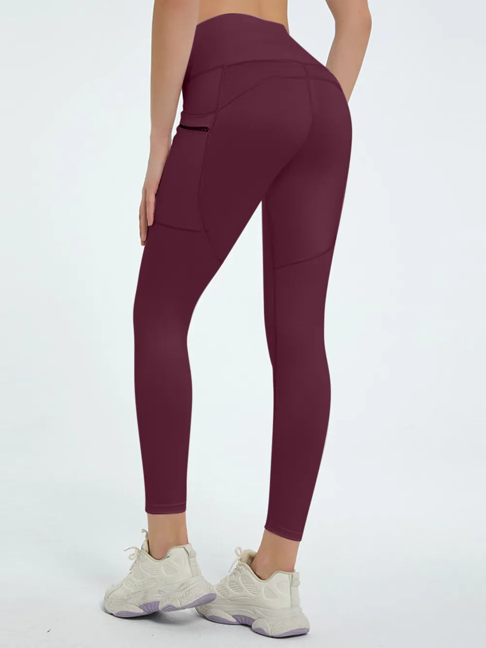 High Waist Active Leggings – Floral Cropped with Pockets